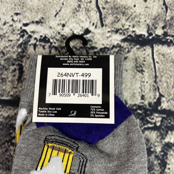 Fun Circle Men's Gray Beer Stein Sox size 10-13 Crew Socks 1 Pair Shoe sz 6-12 - Picture 6 of 6